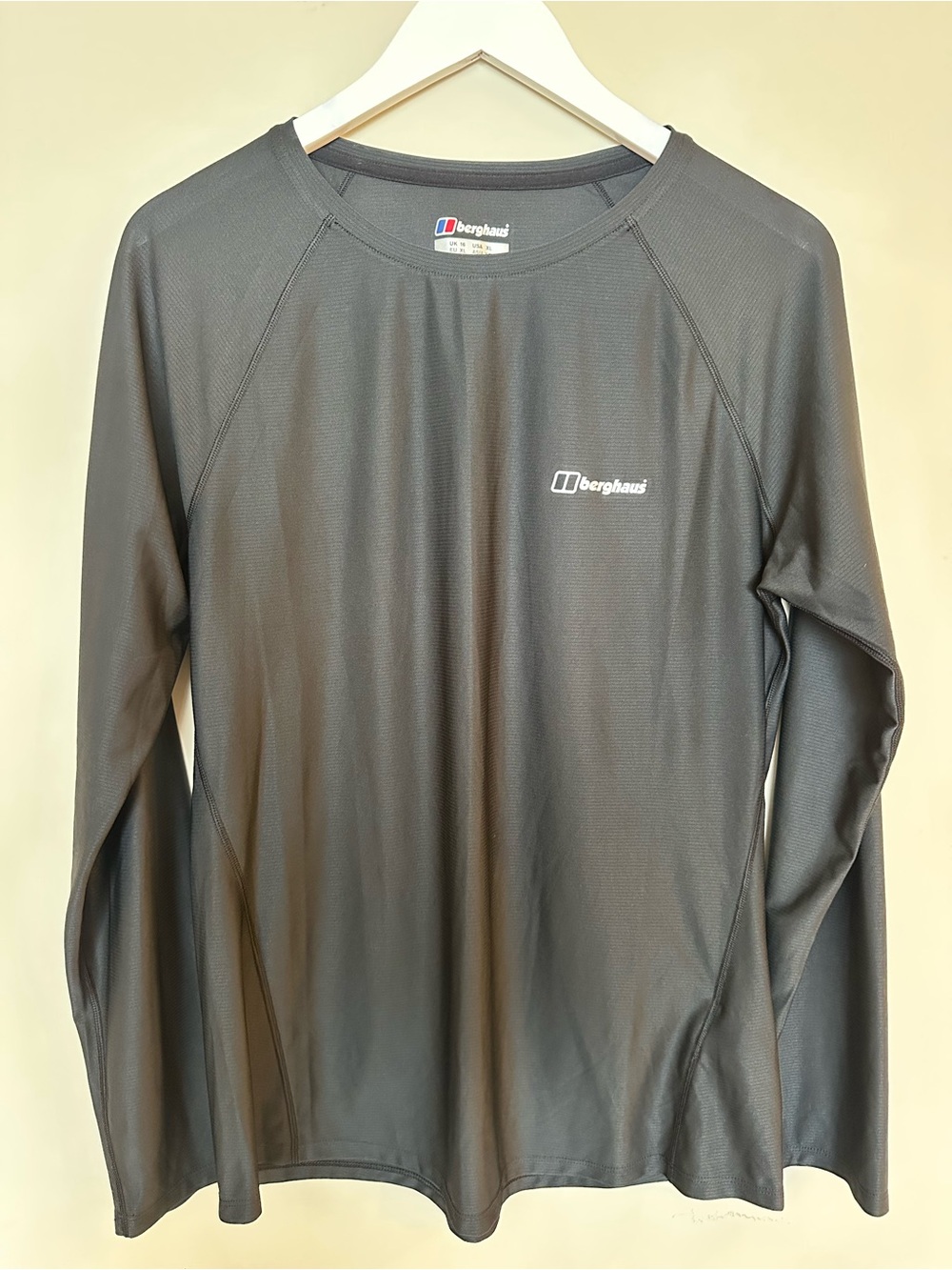 Berghaus Gray Crew Neck Performance Tee with Logo